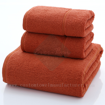 China Bulk personalized Cotton bath towels Supplier Cotton Orange Fingertip Home Towels Manufacturer
